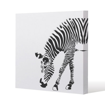 Andrew Lee Zebra (Canvas Print) / 101 X 101 X 4Cm from B&Q