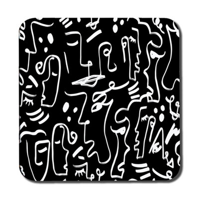 Andrew Lee FacesMasks And Geometric Shapes Repeating (Coaster) / Default Title from B&Q
