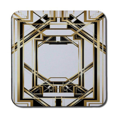 Andrew Lee Art Deco Golden Black Frame (Coaster) / Default Title from B&Q