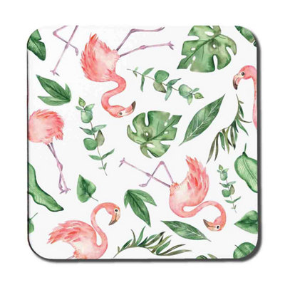 Andrew Lee Flamingo & Leaves Coaster Set / Default Title from B&Q