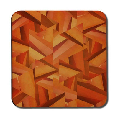 Andrew Lee Autumn Coloured Geometric Triangle Patterns (Coaster) / Default Title from B&Q