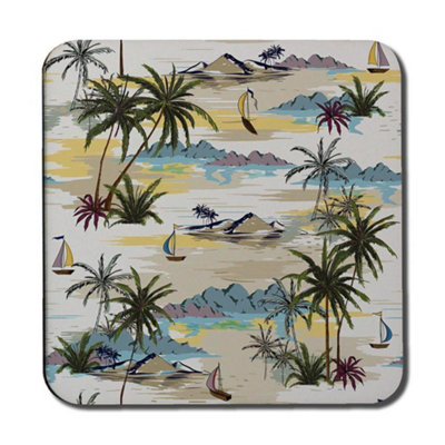 Andrew Lee Palm & Sailboats (Coaster) / Default Title from B&Q