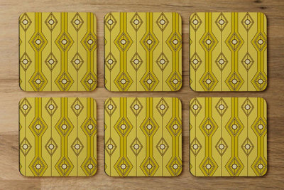Andrew Lee Yellow Geometric (Coaster) / Default Title from B&Q