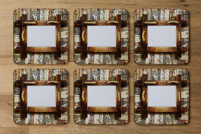 Andrew Lee Rustic Egyptian Wooden Frame (Coaster) / Default Title from B&Q