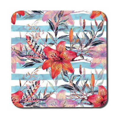 Andrew Lee Bouquet Of Watercolor Tiger Lilies (Coaster) / Default Title from B&Q