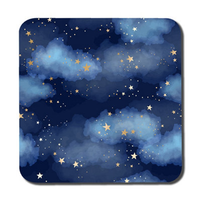 Andrew Lee Dark Blue Sky With Gold Foil Constellations (Coaster) / Default Title from B&Q