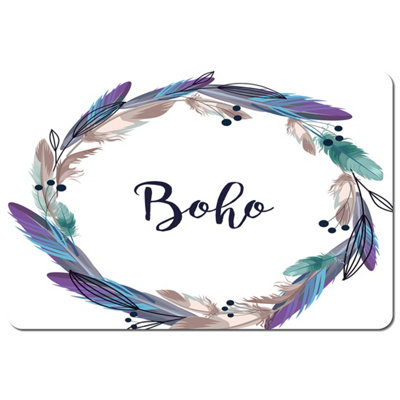 B&Q -  Boho Style Wreath Feathers (Placemat) / Default Title