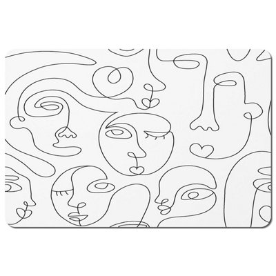 Andrew Lee Line Drawing Of Faces (Placemat) / Default Title from B&Q