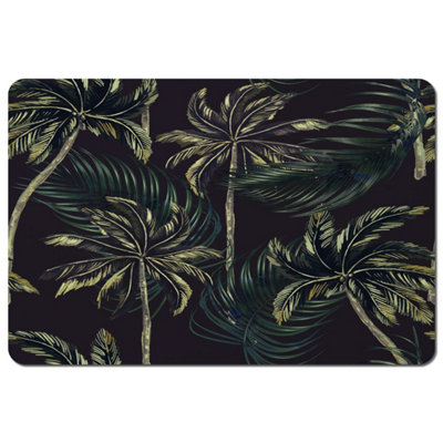 Andrew Lee Green Palm On Black (Placemat) / Default Title from B&Q