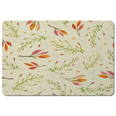 Andrew Lee Green Branches On Light Background (Placemat) / Default Title from B&Q