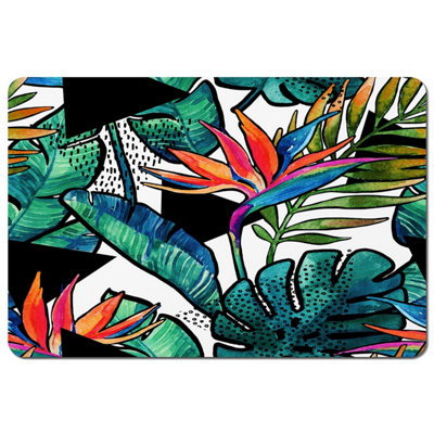 Andrew Lee Tropical Leaves And Flowers With Contour (Placemat) / Default Title from B&Q