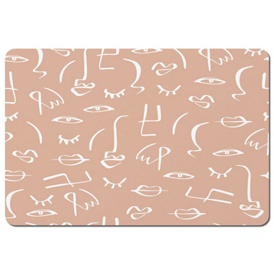 Andrew Lee Line Drawing Abstract Faces (Placemat) / Default Title from B&Q