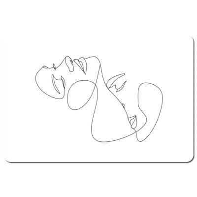 Andrew Lee Man And Woman Touch By One Line (Placemat) / Default Title from B&Q