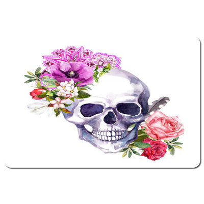 Andrew Lee Human Skull With Flowers (Placemat) / Default Title from B&Q