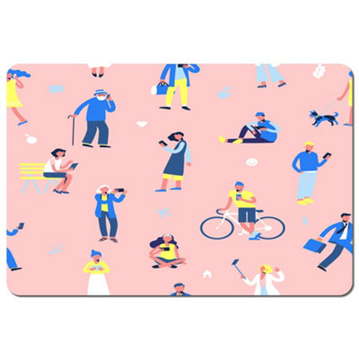 Andrew Lee Different People With Mobile Phones And Gadgets (Placemat) / Default Title from B&Q