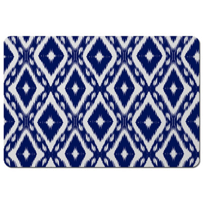 Andrew Lee Tribal Art Ikat Ogee In Traditional Classic Blue (Placemat) / Default Title from B&Q