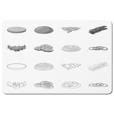 Andrew Lee Burger And Sandwich Icon (Placemat) / Default Title from B&Q