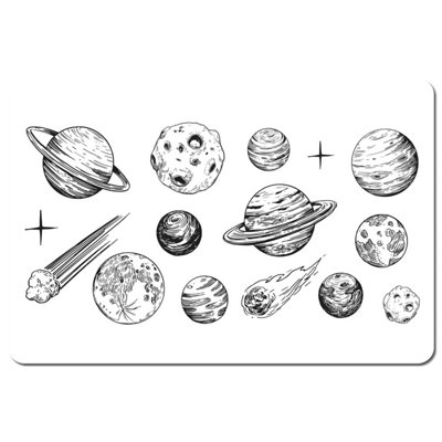 Andrew Lee Set Of Space Objects PlanetsStars (Placemat) / Default Title from B&Q