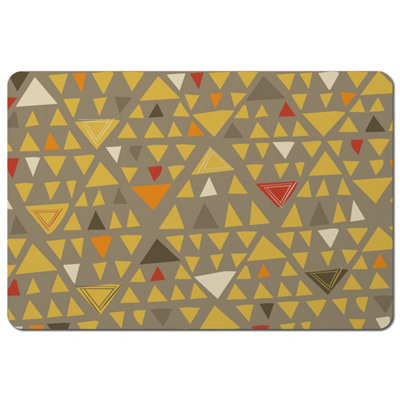 Andrew Lee Yellow Geometric Triangles (Placemat) / Default Title from B&Q