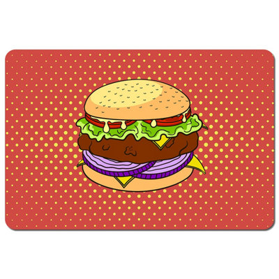 Andrew Lee The Pop Art Illustration Of Burger (Placemat) / Default Title from B&Q