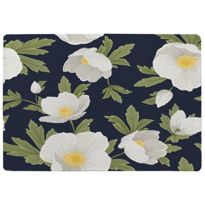Benjamin Tate Design Winter Rose Designer Special Soft Home Rug from B&Q