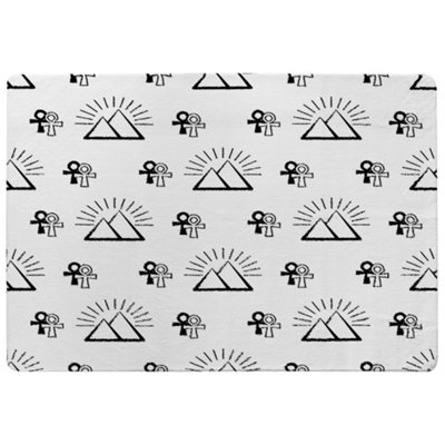 Benjamin Tate Design Egyptian Pyramid And Ankh Designer Special Soft Home Rug from B&Q
