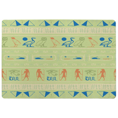 Benjamin Tate Design Hieroglyphic Egyptian Language Symbols Designer Special Soft Home Rug from B&Q