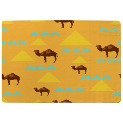 Benjamin Tate Design Seamless Pattern With Camels Designer Special Soft Home Rug from B&Q
