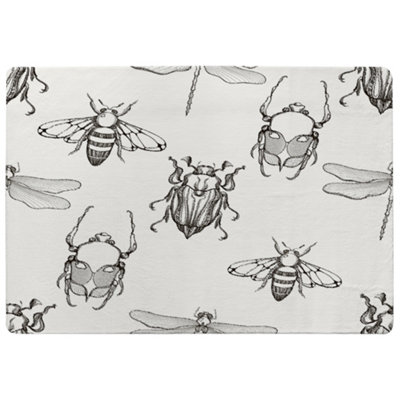 Benjamin Tate Design Sketch Of Scarab BeetleMay BugBee And Dragonfly Designer Special Soft Home Rug from B&Q