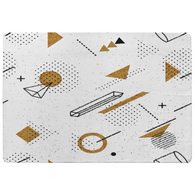 Benjamin Tate Design Trendy Geometric Elements Designer Special Soft Home Rug from B&Q