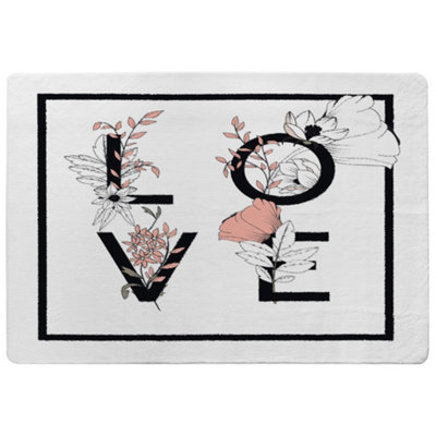 Benjamin Tate Design Love Designer Special Soft Home Rug from B&Q