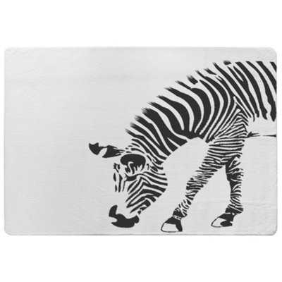 Benjamin Tate Design Zebra Designer Special Soft Home Rug from B&Q