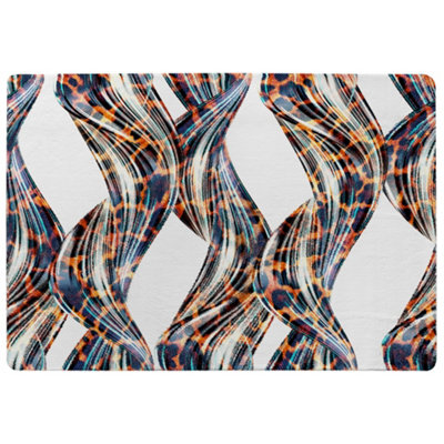 Benjamin Tate Design Snake & Leopard Skin Designer Special Soft Home Rug from B&Q