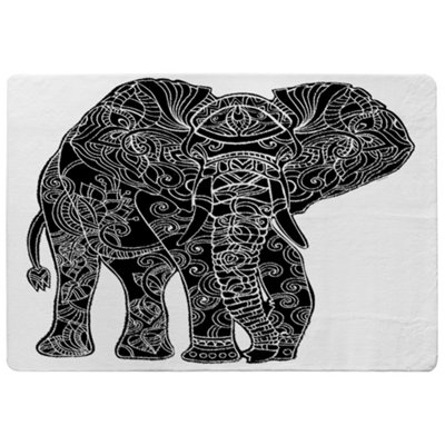 Benjamin Tate Design Elephant Silhouette Designer Special Soft Home Rug from B&Q