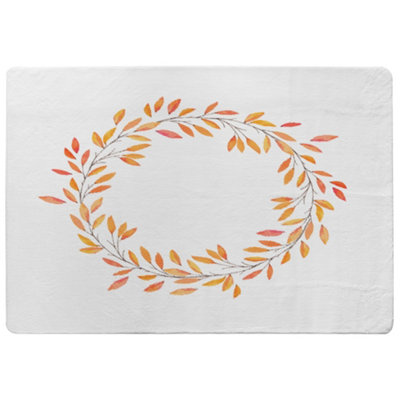 Benjamin Tate Design Autumn Reath Designer Special Soft Home Rug from B&Q
