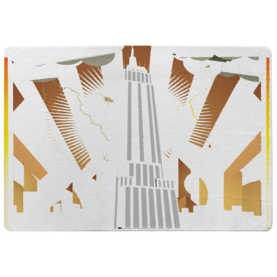 Benjamin Tate Design Art Deco Skyscraper Designer Special Soft Home Rug from B&Q