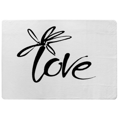 Benjamin Tate Design Love Type Designer Special Soft Home Rug from B&Q