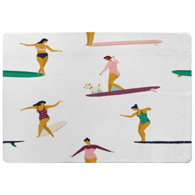 Benjamin Tate Design Female Surfers Designer Special Soft Home Rug from B&Q