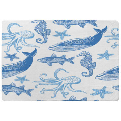 Benjamin Tate Design Sealife Designer Special Soft Home Rug from B&Q