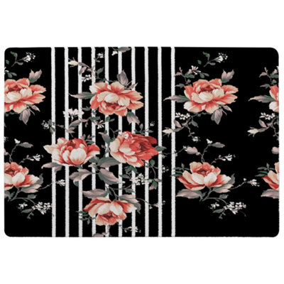 Benjamin Tate Design Flowers Designer Special Soft Home Rug from B&Q