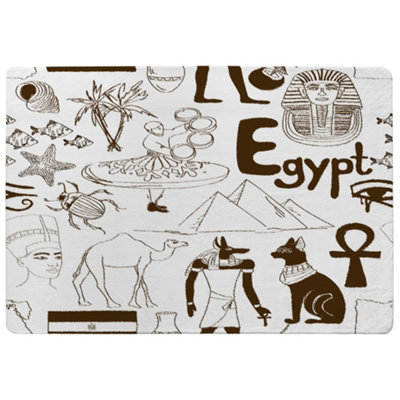 Benjamin Tate Design Hand Drawn Sketch Egypt Designer Special Soft Home Rug from B&Q