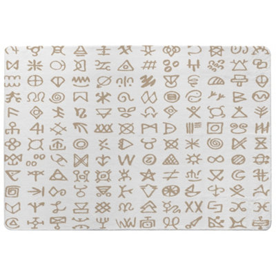 Benjamin Tate Design Viking Ritual Symbols Designer Special Soft Home Rug from B&Q