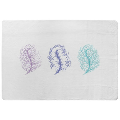 Benjamin Tate Design Feathers Designer Special Soft Home Rug from B&Q