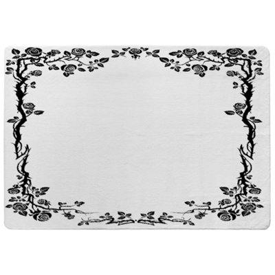 Benjamin Tate Design Rose & Vine Silhouette Designer Special Soft Home Rug from B&Q