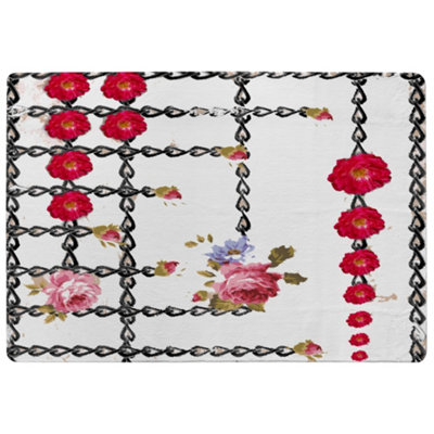 Benjamin Tate Design Roses & Chains Designer Special Soft Home Rug from B&Q