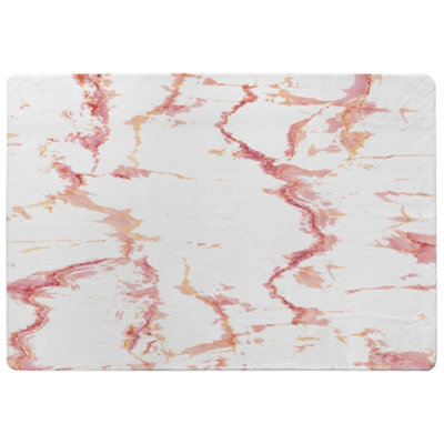 Benjamin Tate Design Pink Marble Designer Special Soft Home Rug from B&Q