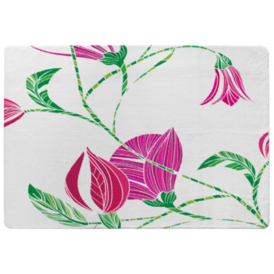 Benjamin Tate Design Tulips Designer Special Soft Home Rug from B&Q