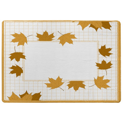 Benjamin Tate Design Golden Autumn Designer Special Soft Home Rug from B&Q