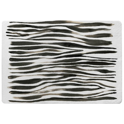 Benjamin Tate Design Zebra Stripes Designer Special Soft Home Rug from B&Q