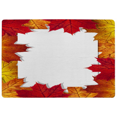Benjamin Tate Design Autumn Border Designer Special Soft Home Rug from B&Q